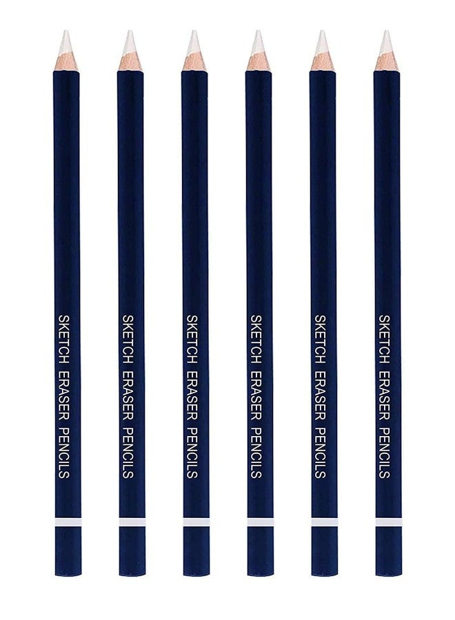 SCHUBERT Eraser Pencil for Artists Non-Toxic Eraser for Sketching Drawing Arts Graphics Designs - Set of 6, White - Image 2